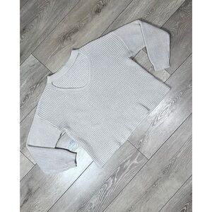 Blu Spero Boutique Cut Out V-Neck Ribbed Knit Sweater